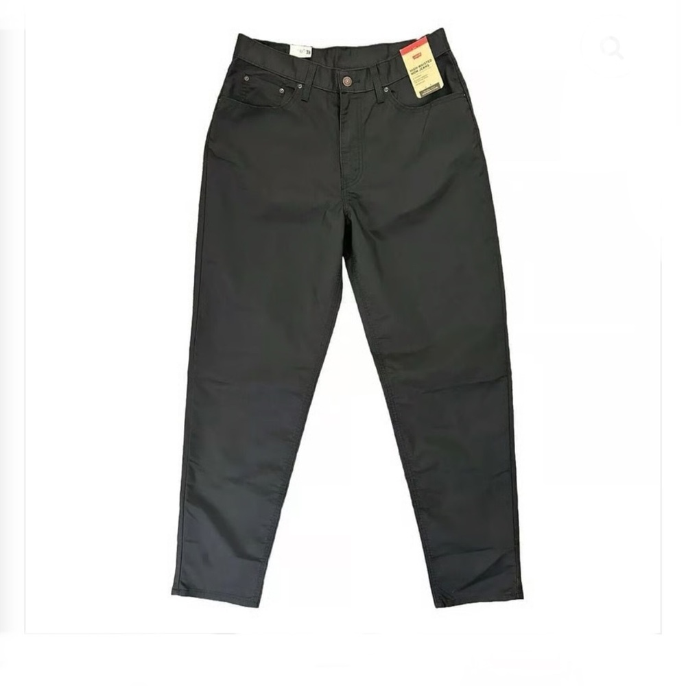 Levi's High Waisted Mom Jeans Women's Black Stretch Fabric Lightweight Pants🤍